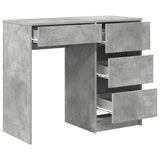 Scrivania Grigio cemento 90 x 37.5 x 75 cm Legno truciolato