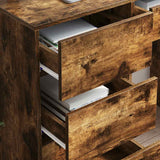 Scrivania Rovere fumé 90 x 37.5 x 75 cm Legno truciolato
