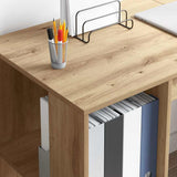 Scrivania con lo scaffale Rovere artigianale 130 x 50.5 x 75 cm