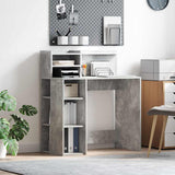 Scrivania Grigio cemento 90 x 48 x 101,5 cm Legno truciolato