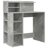 Scrivania Grigio cemento 90 x 48 x 101,5 cm Legno truciolato