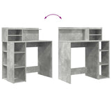 Scrivania Grigio cemento 90 x 48 x 101,5 cm Legno truciolato
