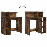 Scrivania Rovere fumé 90 x 48 x 101,5 cm Legno truciolato