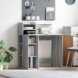 Scrivania Grigio Sonoma 90 x 48 x 101,5 cm Legno truciolato