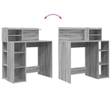 Scrivania Grigio Sonoma 90 x 48 x 101,5 cm Legno truciolato