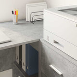 Scrivania Grigio cemento 102 x 50 x 75 cm Legno truciolato