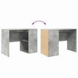 Scrivania Grigio cemento 102 x 50 x 75 cm Legno truciolato