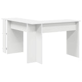 Scrivania ad angolo con lo scaffale Bianco 140 x 113,5 x 75 cm
