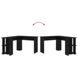 Scrivania ad angolo Rovere Nero 140 x 113,5 x 75 cm