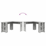 Scrivania ad angolo Grigio cemento 140 x 113,5 x 75 cm