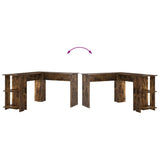 Scrivania ad angolo Rovere fumé 140 x 113,5 x 75 cm