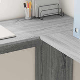 Scrivania ad angolo Grigio Sonoma 140 x 113,5 x 75 cm