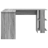 Scrivania ad angolo Grigio Sonoma 140 x 113,5 x 75 cm