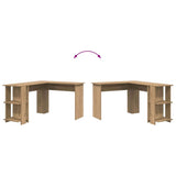 Scrivania ad angolo Rovere artigianale 140 x 113,5 x 75 cm