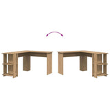Scrivania ad angolo Rovere artigianale 140 x 113,5 x 75 cm