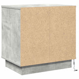 Armadio da Notte 2 pcs Grigio cemento 50 x 34,5 x 50 cm.