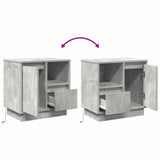 Armadio da Notte 2 pcs Grigio cemento 50 x 34,5 x 50 cm.