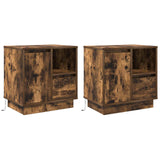 Armadio da Notte 2 pcs Rovere fumé 50 x 34,5 x 50 cm.