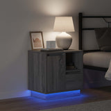 Armadio da Notte con cassetto 2 pcs Grigio 50 x 34,5 x 50 cm.