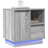 Armadio da Notte con cassetto 2 pcs Grigio 50 x 34,5 x 50 cm.