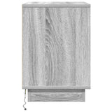Armadio da Notte con cassetto 2 pcs Grigio 50 x 34,5 x 50 cm.