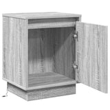 Armadio da Notte Grigio 39 x 34,5 x 50 cm Legno truciolato