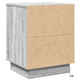 Armadio da Notte Grigio 39 x 34,5 x 50 cm Legno truciolato