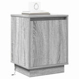 Armadio da Notte Grigio 39 x 34,5 x 50 cm Legno truciolato