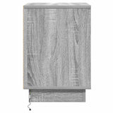 Armadio da Notte Grigio 39 x 34,5 x 50 cm Legno truciolato