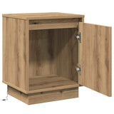 Armadio da Notte 2 pz Rovere artigianale 39 x 34,5 x 50 cm