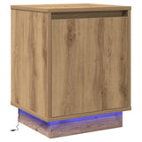 Armadio da Notte 2 pz Rovere artigianale 39 x 34,5 x 50 cm