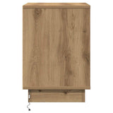 Armadio da Notte 2 pz Rovere artigianale 39 x 34,5 x 50 cm