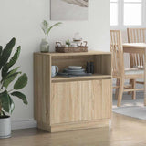 Credenza con LED rovere sonoma 71 x 34.5 x 75 cm