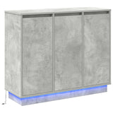 Madia LED Grigio cemento 90 x 32 x 75 cm Legno truciolato
