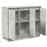 Madia LED Grigio cemento 90 x 32 x 75 cm Legno truciolato