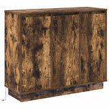 Madia LED Rovere fumé 90 x 32 x 75 cm Legno truciolato