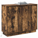 Madia LED Rovere fumé 90 x 32 x 75 cm Legno truciolato
