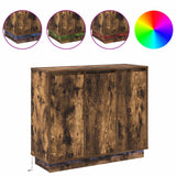 Madia LED Rovere fumé 90 x 32 x 75 cm Legno truciolato