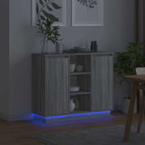 Madia LED Grigio Sonoma 90 x 32 x 75 cm Legno truciolato