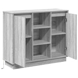 Madia LED Grigio Sonoma 90 x 32 x 75 cm Legno truciolato