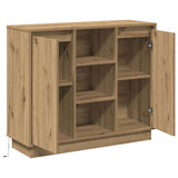 Madia LED Rovere artigianale 90 x 32 x 75 cm Legno truciolato