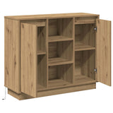 Madia LED Rovere artigianale 90 x 32 x 75 cm Legno truciolato