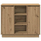 Madia LED Rovere artigianale 90 x 32 x 75 cm Legno truciolato