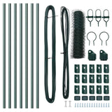 Recinzione con pali. Verde 0.5 x 10 m Acciaio rivestito in PVC