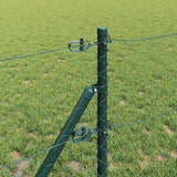 Recinzione con pali. Verde 0.6 x 10 m Acciaio rivestito in PVC