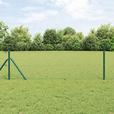 Recinzione con pali. Verde 0.6 x 10 m Acciaio rivestito in PVC