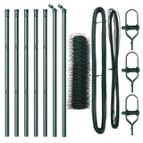 Recinzione con pali. Verde 0.6 x 10 m Acciaio rivestito in PVC