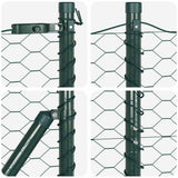 Recinzione esagonale da esterno da fissare a terra 10 x 1 m