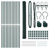 Recinzione con pali. Verde 1.5 x 25 m Acciaio rivestito in PVC