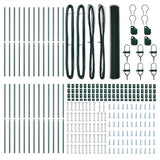 Recinzione con pali. Verde 1 x 50 m Acciaio rivestito in PVC